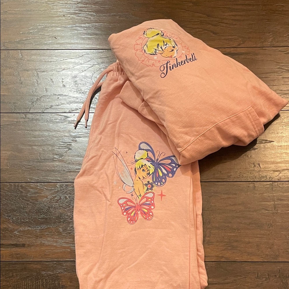 Pink Tinkerbell Sweatpants and Sweatshirt
